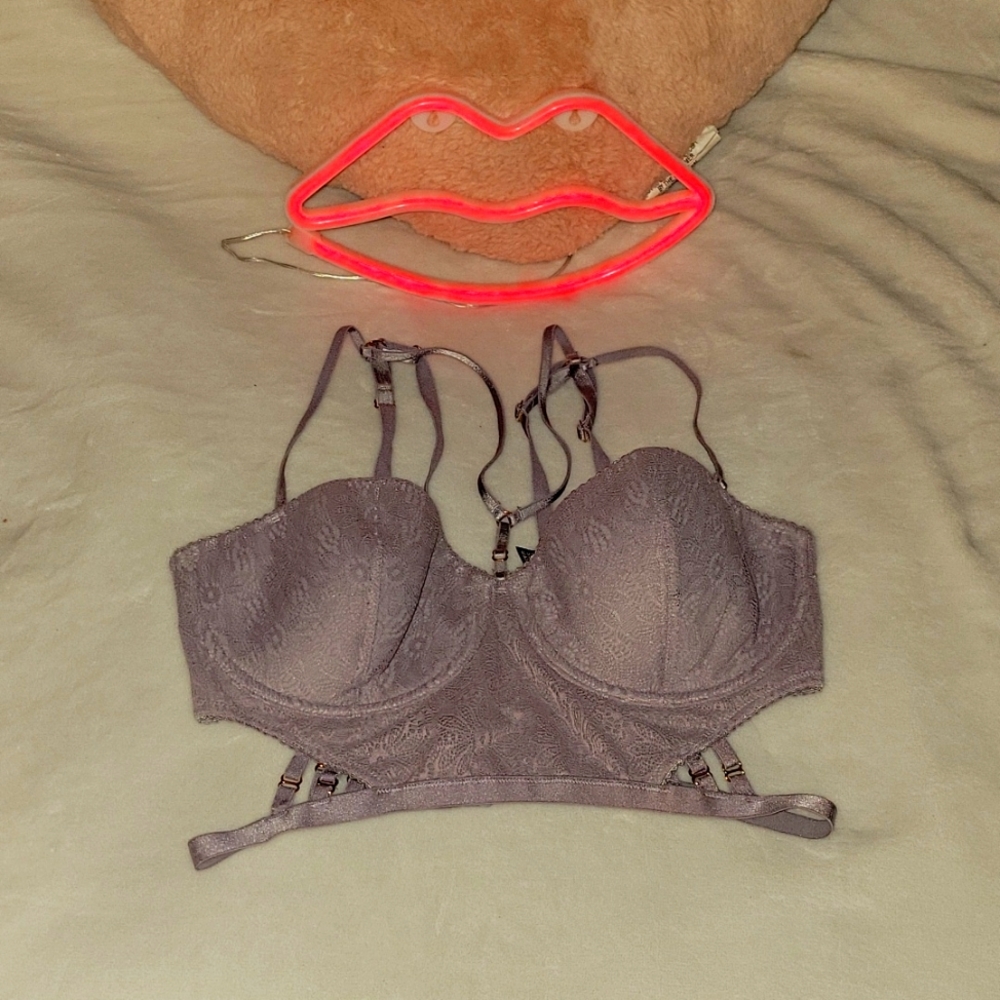 VS Lavender Very Sexy Longline Bra sz 36D